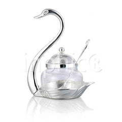 INPHIC-歐式天鵝調料罐 玻璃罐體 創意 套裝 配贈專用天鵝勺