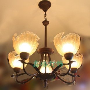 INPHIC-歐式鐵藝玻璃吊燈地中海客廳燈臥室燈餐廳燈茶館燈具