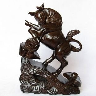 INPHIC-開運 越南紅木工藝品木雕擺飾 如意招財鬥牛 生肖牛