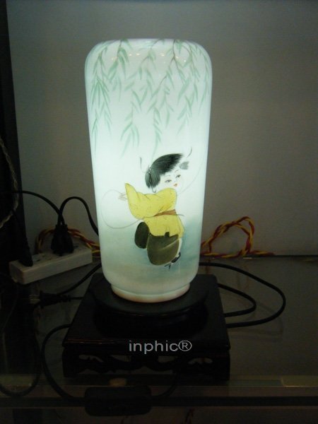 INPHIC-手工繪畫童子圖 景德鎮德鎮陶瓷燈 水晶燈座