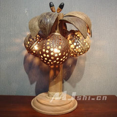 INPHIC-東南亞風格客廳臥室書房床頭燈飾燈具 泰國進口實木 3椰球燈