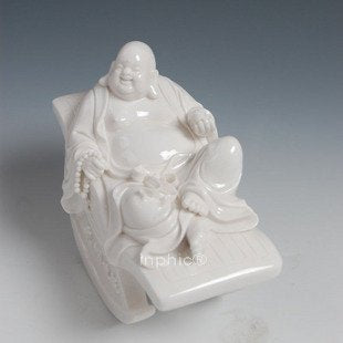 INPHIC-宗教 彌勒佛 陶瓷工藝品擺設件 工藝品收藏 搖椅佛