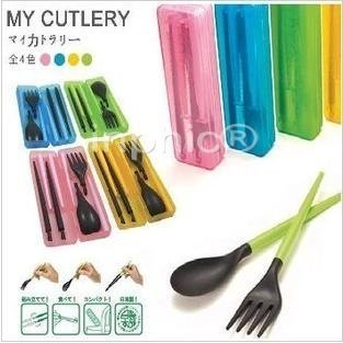 INPHIC-日式時尚組合式餐具套件筷子勺子叉子三件套裝65g