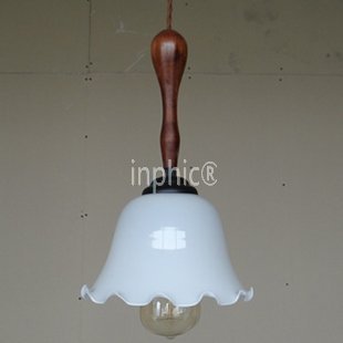 INPHIC-美式復古懷舊上海 玻璃木藝手柄吊燈loft工業酒吧臺吊燈小波