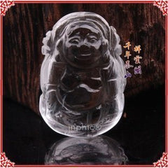 INPHIC-宗教 開光純天然白水晶彌勒佛吊墜大肚佛笑口常開保平安納福