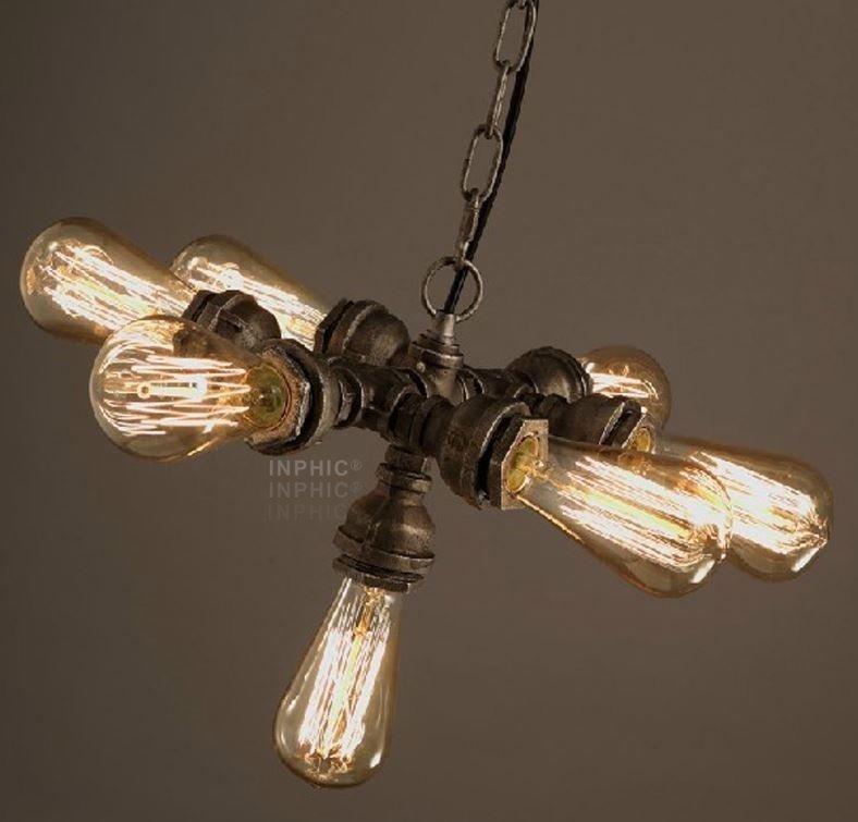 INPHIC-loft酒吧咖啡店吧臺復古燈飾創意個性特色工業風水管吊燈具