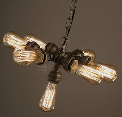 INPHIC-loft酒吧咖啡店吧臺復古燈飾創意個性特色工業風水管吊燈具