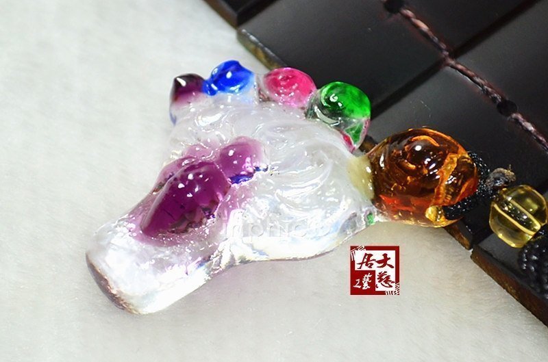 INPHIC-宗教 項鏈吊墜開光首飾琉璃水晶飾品知足常樂項鏈彩色腳丫 [批發價10個起]