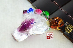 INPHIC-宗教 項鏈吊墜開光首飾琉璃水晶飾品知足常樂項鏈彩色腳丫 [批發價10個起]