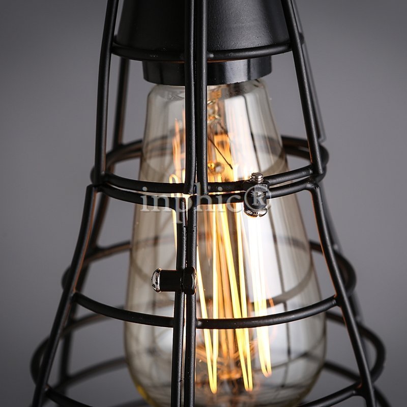 INPHIC-愛迪生燈泡吊燈鐵藝小鐵籠吊燈鳥籠吊燈服裝店吊燈咖啡吊燈