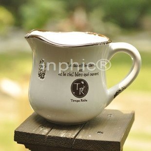 INPHIC-迷你白色帶孔多肉植物辦公桌陽台肉肉創意小盆栽復古陶瓷花盆[批發10個起]