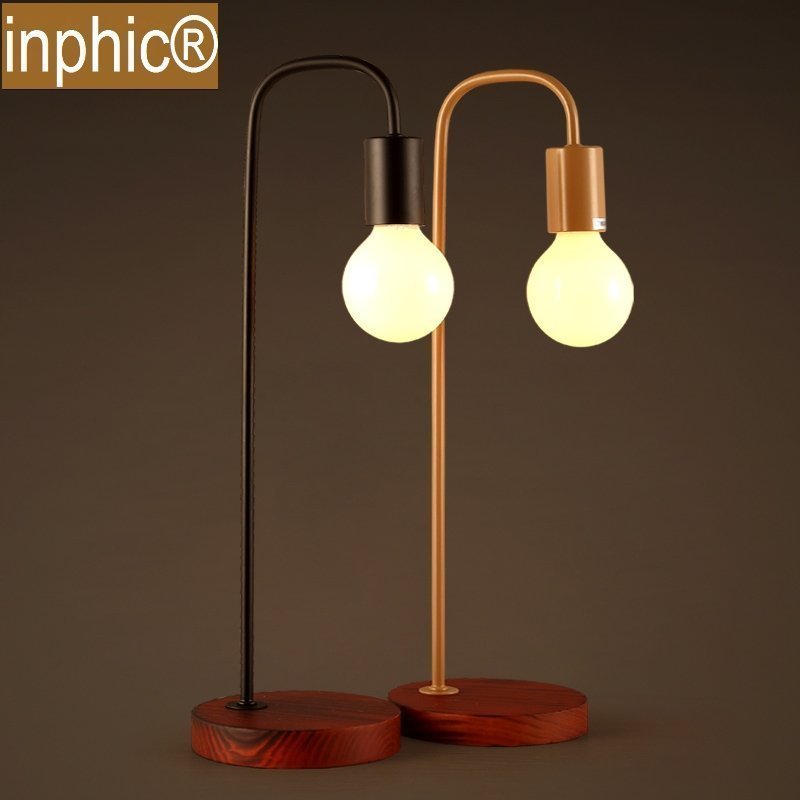 INPHIC-北歐簡約檯燈現代創意客廳工作室個性文藝臥室床頭木藝設計檯燈