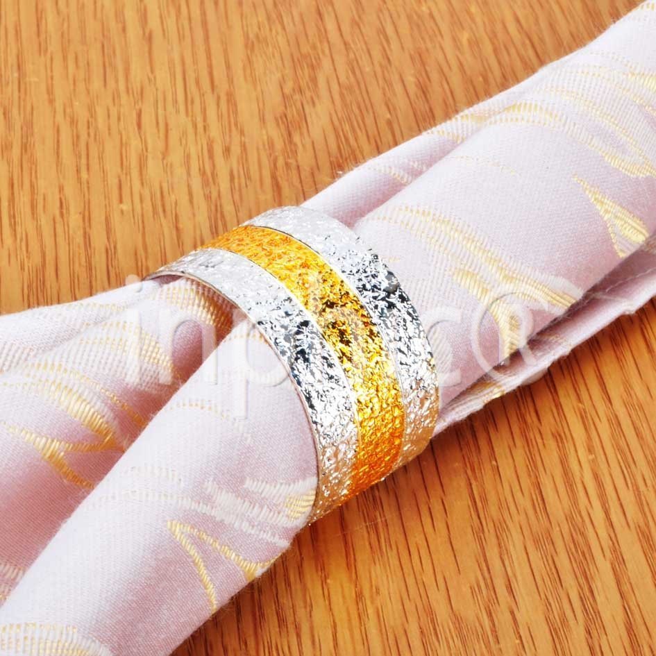 INPHIC-鑽石花中間金餐巾圈 餐巾扣環 西餐扣餐扣餐巾圈餐巾環 酒店宴會