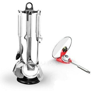 INPHIC-廚具 鍋鏟 烹飪 德國工藝 時尚八件套 漏勺 配高檔掛架