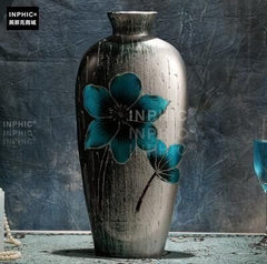 INPHIC-歐式大款陶瓷三件套花瓶 創意美式家居客廳復古簡約花器花插A款花瓶不帶花-IBJH025104A