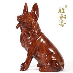 INPHIC-宗教 紅木雕刻工藝品 風水生肖狗擺飾 鎮宅化煞狼狗 高33