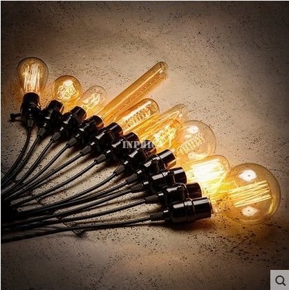 INPHIC-燈具 loft咖啡廳藝術愛迪生大燈泡酒吧吧復古創意個性鎢絲吊燈 隨機11種燈泡全套 單獨吸頂盤