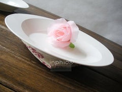 INPHIC-盤子 歐式湯盤 陶瓷 餐具 瓷盤菜盤 果盤 西式純白橢圓湯盤