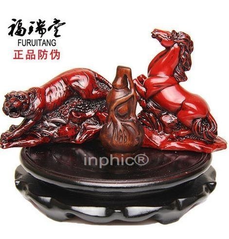 INPHIC-開運 開光屬狗開運宏圖年年白色擺件宏兔年年雙英聚福招財吉祥物(一對帶底座)