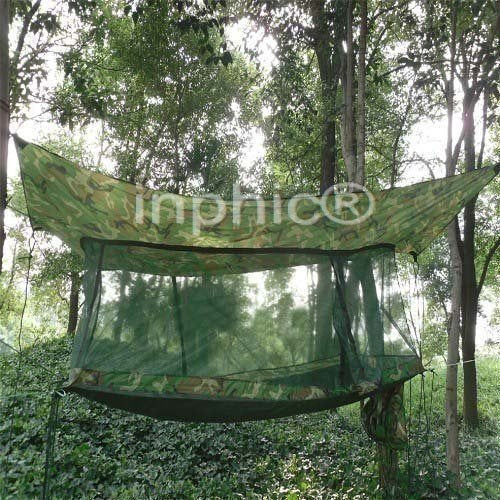 INPHIC-露營睡具便攜式多功能吊床吊床蚊帳帳篷一體士兵防護裝具 戶外休閒用品