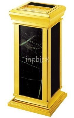 INPHIC-歐式加厚不鏽鋼鈦金大理石高檔酒店賓館大廳用品煙灰菸灰垃圾桶 上開口