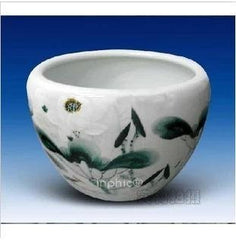 INPHIC-經典藝術魚缸 綺麗荷塘韻 字畫缸;陶瓷魚缸;