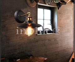 INPHIC-Loft復古工業餐廳酒吧臥室床頭燈美式走道倉庫陽臺樓梯戶外牆壁燈 直徑30cm