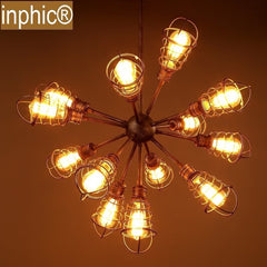 INPHIC-loft水管個性餐廳工作室書房創意吊燈鐵藝工業風復古咖啡廳燈具