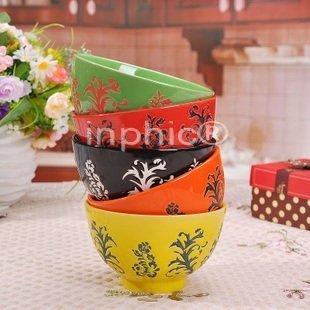 INPHIC-五彩碗 創意 景德鎮陶瓷碗米飯碗 日式餐具  湯碗