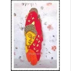 INPHIC-宗教 東南亞風情木雕異國風情進口工藝品彩繪佛面壁掛