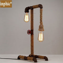 INPHIC-美式鄉村水管麻繩檯燈 工業風麻繩檯燈 客廳臥室床頭燈創意水管燈