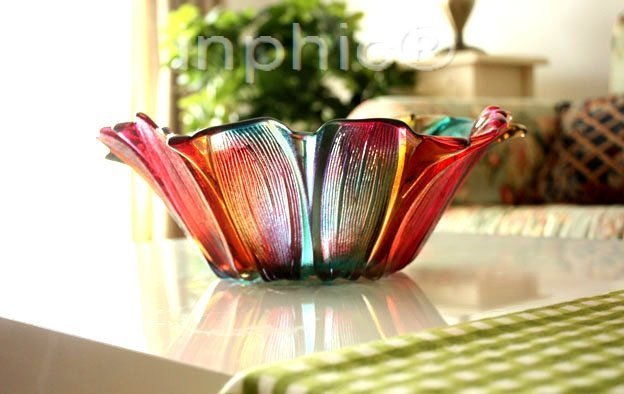 INPHIC-流光溢彩 果盤 玻璃 水晶 創意 歐式水 果盤 時尚大款水晶玻璃