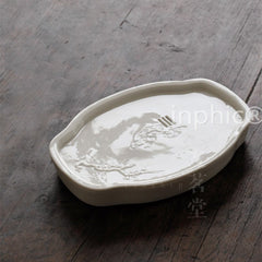 INPHIC-茶具 牙白 浮雕 如意雲 壺承 乾泡盤壺盛 茶席設計 陶瓷