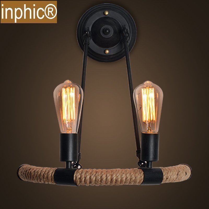 INPHIC-美式壁燈燈歐式簡約復古麻繩壁燈臥室走廊牆壁燈飾