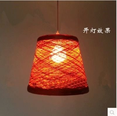 INPHIC-手工編織草藤藤藝餐廳吧臺酒吧麻線吊燈創意陽臺過道臥室客廳燈具 燈罩