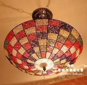 INPHIC-波西米亞地中海臥室燈 馬賽克兩用