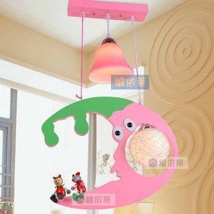 INPHIC-兒童燈木藝吊燈臥室燈可愛小老鼠月亮燈