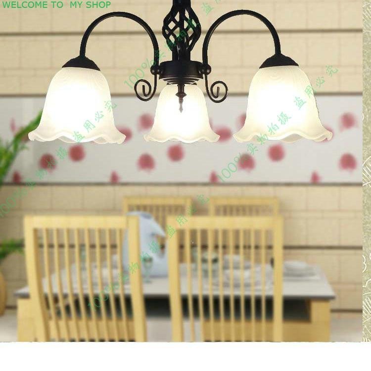 INPHIC-機壓玻璃燈罩木棉花紋燈具燈飾三頭吸頂鄉村田園樓梯走道