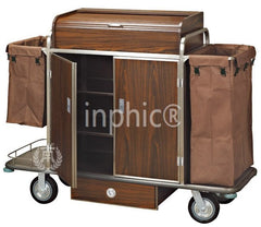 INPHIC-不鏽鋼飯店工作車客房車 多功能洗衣房附門服務收集車