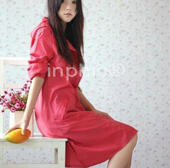 INPHIC-雨具 超輕薄速乾西瓜紅色 大人成人時尚可愛雨衣