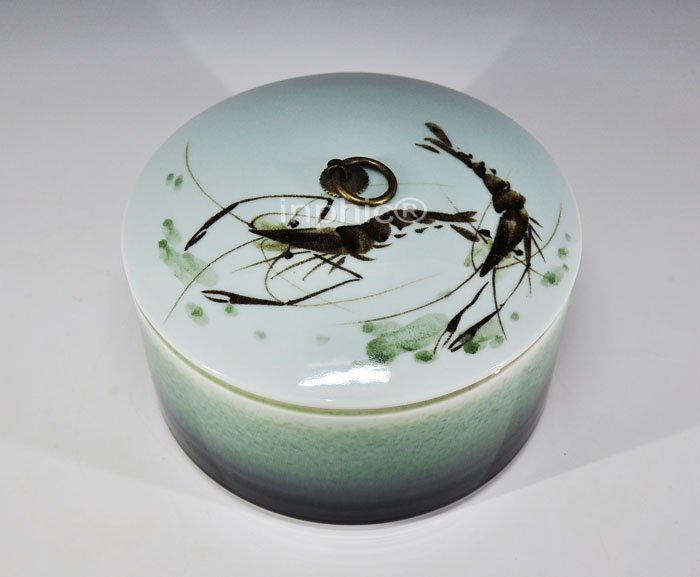 INPHIC-茶具 手繪精品瓷器茶葉罐 純手工製作大款普洱茶葉罐 醒茶罐 大展