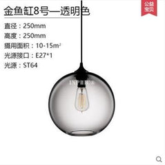 INPHIC-復古簡約餐廳吧臺咖啡廳燈具北歐酒吧創意金魚缸玻璃吊燈 8號