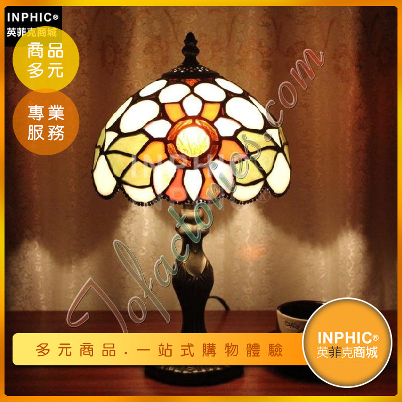 INPHIC-大眼睛花朵手工彩色玻璃檯燈永不褪色-IAMF010104A