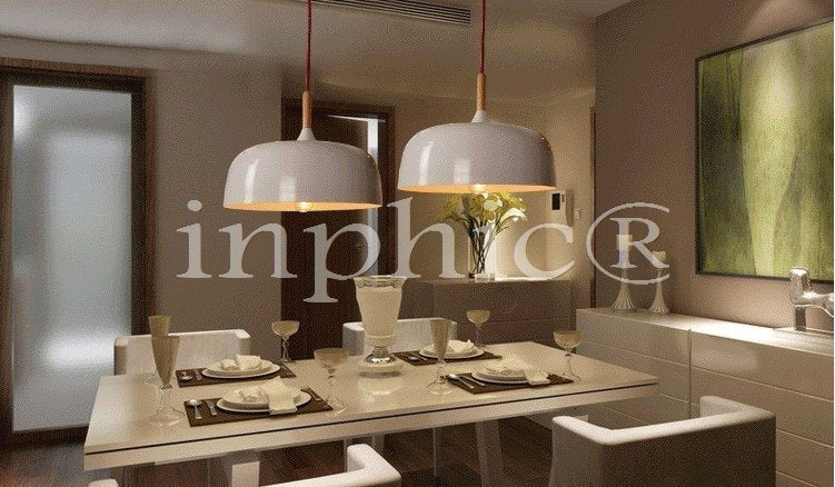 INPHIC-魚線單頭簡約吊燈白色北歐丹麥省電餐廳吧臺設計臥室吊燈服裝店燈 A款白色