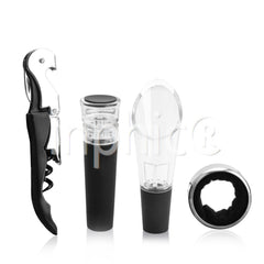 INPHIC-紅酒酒具4件套海馬刀開瓶器倒酒器酒環抽真空酒塞精品套裝