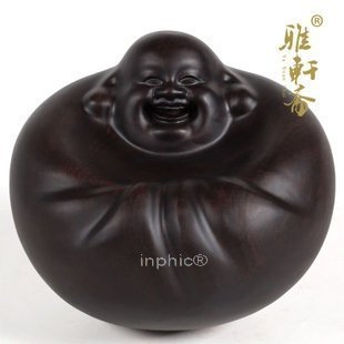 INPHIC-宗教 黑檀木雕彌勒佛像 不倒翁 搖錢佛10cm紅木雕工藝品擺飾特價