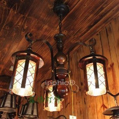 INPHIC-歐式古典實木玻璃吊燈臥室燈別墅燈 吧檯燈茶樓燈客廳燈會所燈具