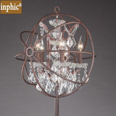 INPHIC-美式鄉村水晶落地燈 歐式復古鐵藝落地燈 臥室書房客廳水晶燈