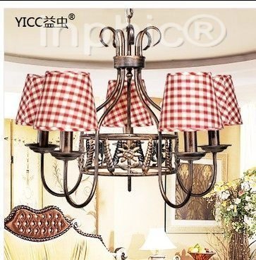 INPHIC-經典美式鄉村客廳吊燈 布罩餐廳燈臥室吊燈具