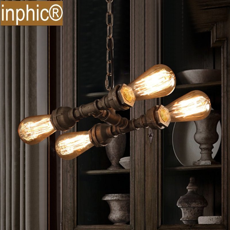 INPHIC-Loft吊燈設計美式工業水管復古風餐廳酒吧吧檯燈飾